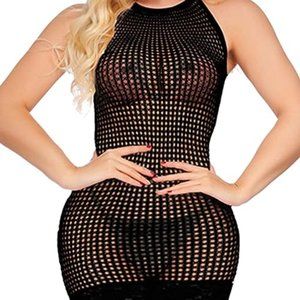 Sexy Lace Teddy Fishnet BobyStocking Lingerie Chemise Babydoll Bodysuit